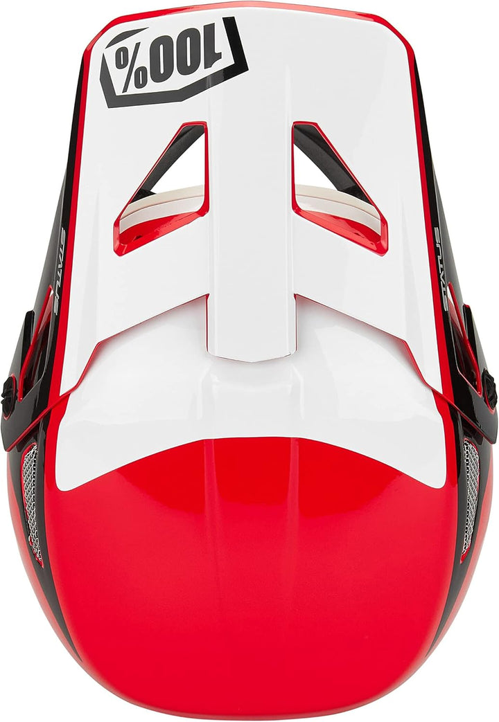 100% Status DH/BMX Helm rot/weiss XXL | 63-64cm, XXL | 63-64cm