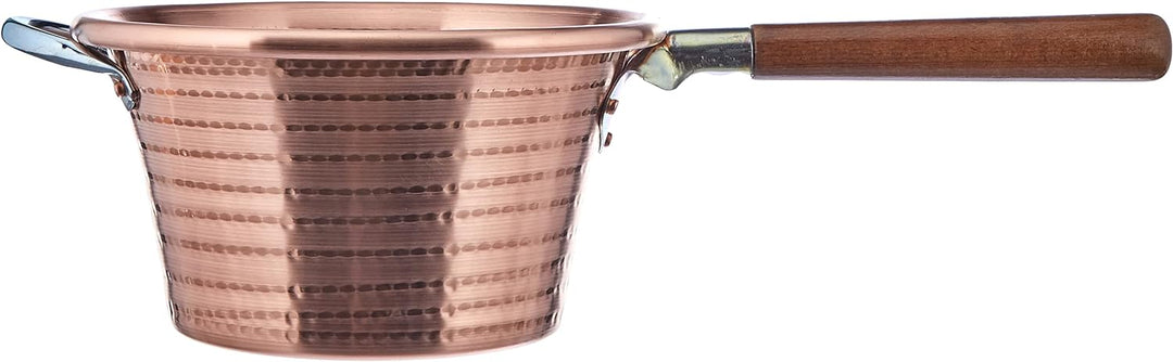 Pentole Agnelli Family Cooking Kessel in Kupfer, mit Griff aus Holz 26 cm Kupferfarben, 26 cm