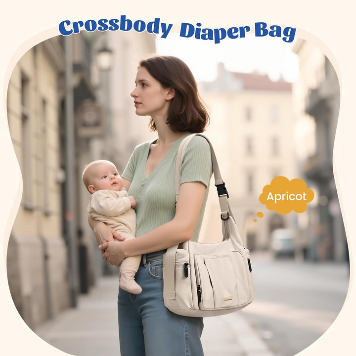 Baby Wickeltasche,Gross 14L Windeltasche für Unterwegs Diaper Bag, Wickelunterlage Multifunktions Lä