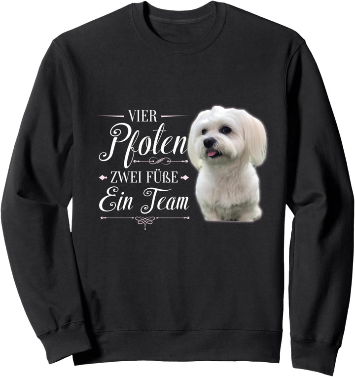 Süsses Malteser Hunde Grafik Sweatshirt