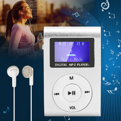 Mini-MP3-Player, Tragbarer Musik-Player, mit LCD-Bildschirm, Speicherkartenunterstützung, Maximale U