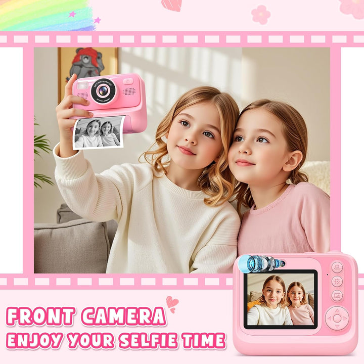 Sofortbildkamera Kinder - 1080P Kinderkamera Sofortbildkamera - Selfie Digitalkamera Kinder mit 32GB