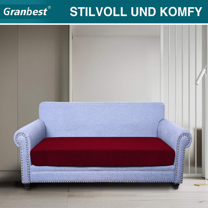 Granbest Premium Wasserdicht Sofa Sitzkissenbezug, High Stretch Jacquard Sitzkissenschutz Sofasitzbe