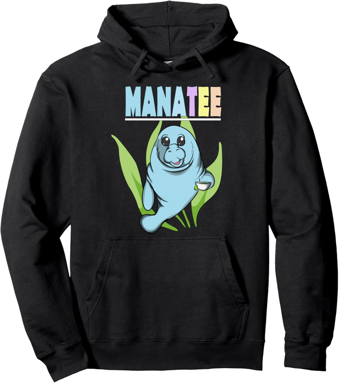 Süsse Seekuh mit Tee Manatee Manati Dugong Tiere Meerestier Pullover Hoodie