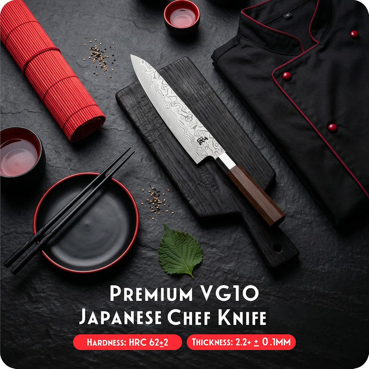 INTIGNIS VG10 Damast Gyuto Kochmesser 20 cm, Japanisches Messer Geschenkbox