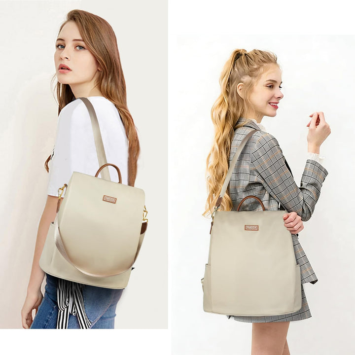 Fmeida Rucksack Damen Anti Diebstahl Nylon Handtaschen Wasserdichte 2 in 1 Schultertasche Casual Day