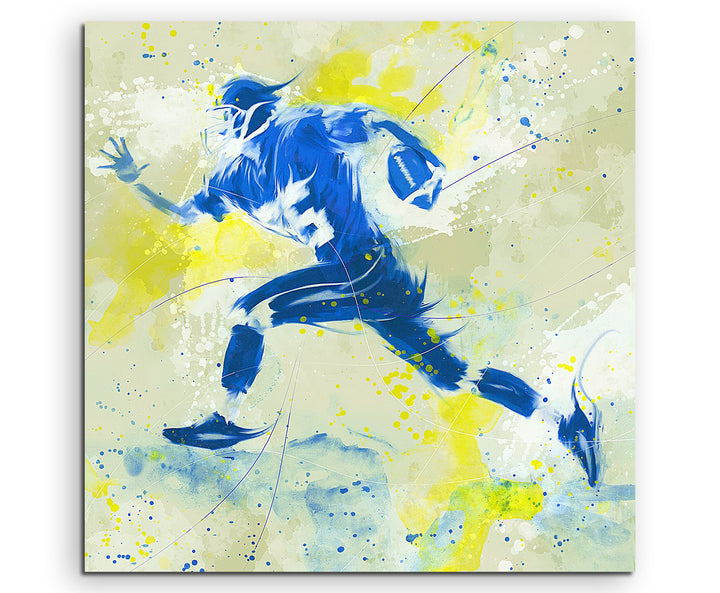 Paul Sinus Art American Football 60x60cm SPORTBILDER Splash Art Wandbild Aquarell Art