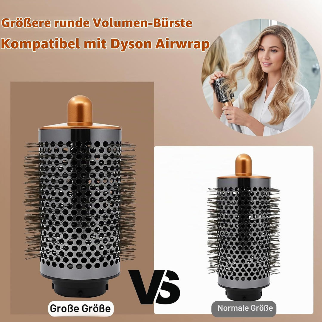 Volumenbürste Aufsatz kompatibel mit Dyson Airwrap Styler HS01 HS05 HS08, Rundbürste Zubehör für ext