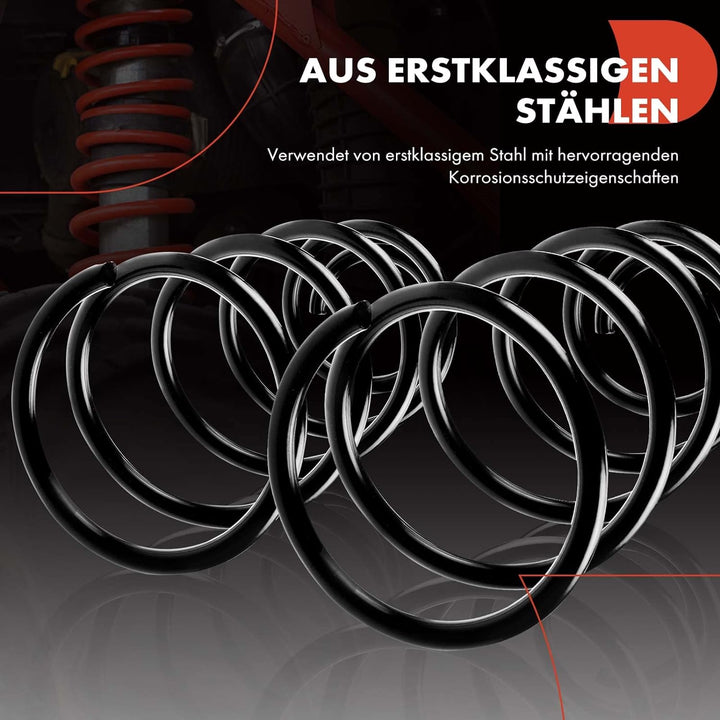 4x Federn Fahrwerksfeder Vorne Hinten Kompatibel mit 5er E60 525d 525xd 530d 530xd 3.0L 2005-2009 Re