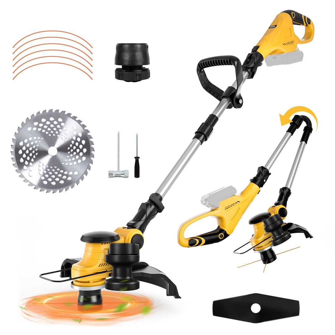 Akku Strimmer kompatibel mit Dewalt 20V Akku, 3-in-1 Falt-Kombi mit bürstenlosem Motor 30cm Schnittb