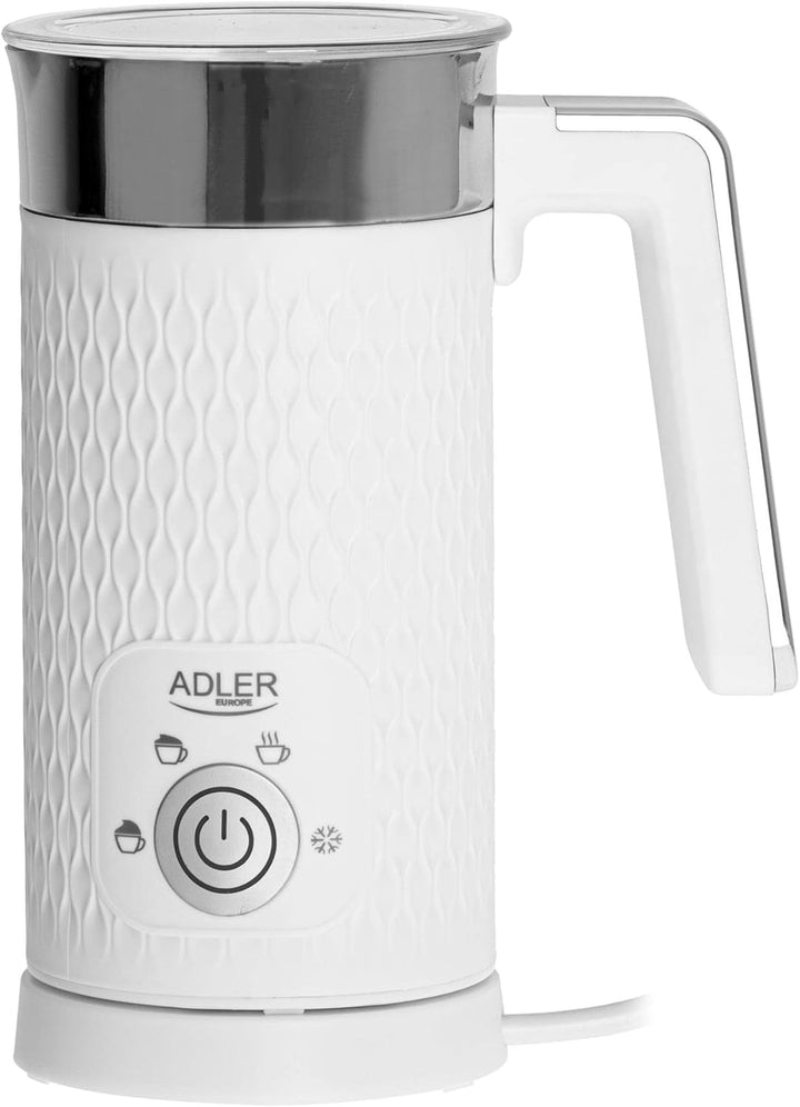 Adler Europe AD4494 Elektrischer Milchaufschäumer, Erwärmung, Antihaft-Beschichtung, 4 Funktionen: C