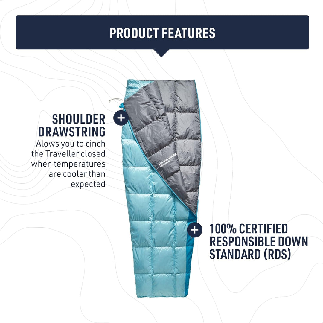 Sea to Summit Traveller Daunenschlafsack Decke Regular 45 Grad, Regular 45 Grad