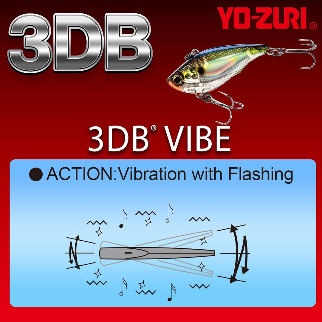 Yo-Zuri 3DB Vibe sinkender Köder 2-1/2-Inch Prism Ayu, 2-1/2-Inch Prism Ayu