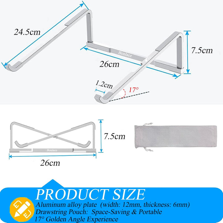 Laptop Ständer Notebook Ständer, Laptopständer Faltbarer Laptop Stand Tragbar aus Aluminiumlegierung