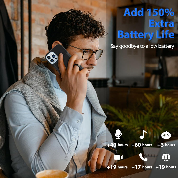 HUOBAO Akkutasche für 13 Pro [6000 mAh] Zusätzliches Akku-Ladegerät Akkutasche Handytasche Akkutasch