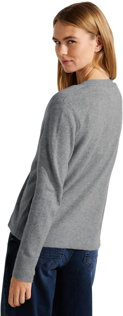Cecil Damen Strickjacke L Mineral Grey Melange, L Mineral Grey Melange