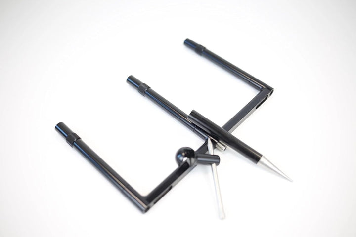 Korda Singlez 2-Rod Buzzbar, Edelstahl Rutenhalter, Schwarz, 6.5 Zoll | stabile Edelstahlstange, zwe