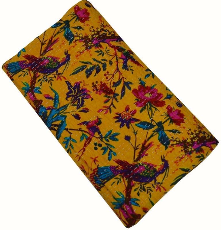 Schöne indische handgemachte Kantha Quilt Baumwolle Tagesdecke werfen Kantha Quilt, Bettwäsche werfe