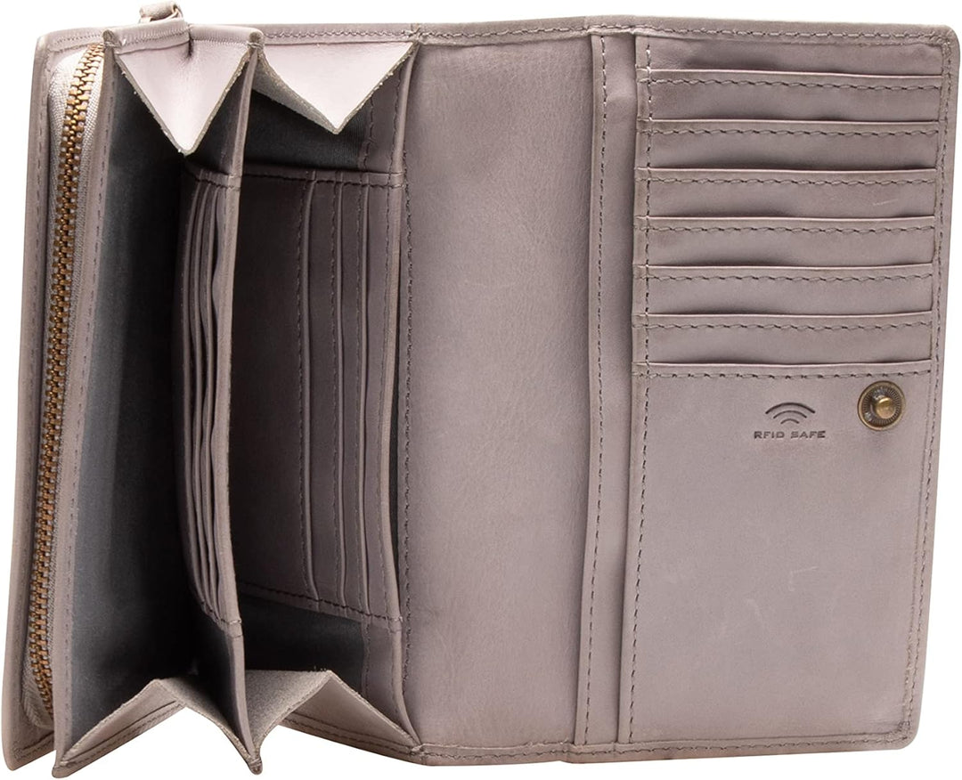 Maitre - Steinbach dilara Purse lh11f Hellgrau, 16X9,5 Farbe:hellgrau / Material:cotton,cow Leather