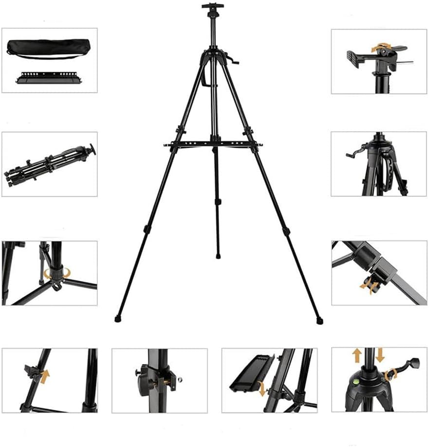 NEWFUN Staffelei Metall Höhenverstellbar 52–167 cm, Aluminium Höhenverstellbares Display-Stativ mit