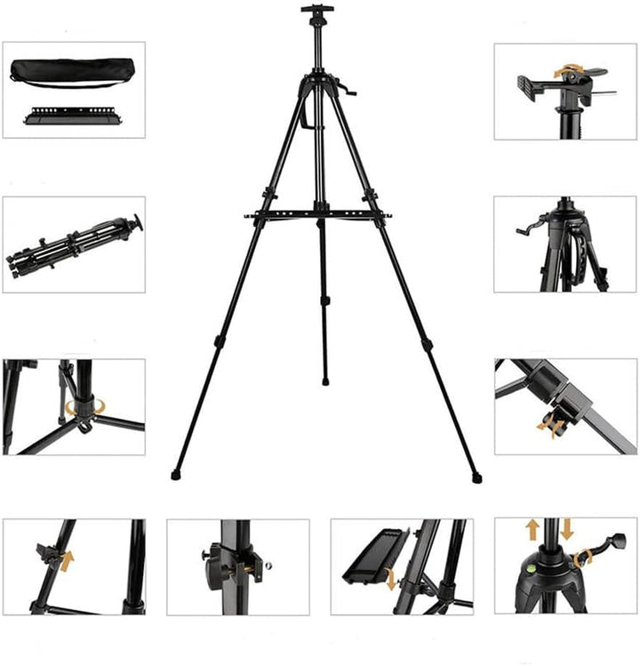 NEWFUN Staffelei Metall Höhenverstellbar 52–167 cm, Aluminium Höhenverstellbares Display-Stativ mit