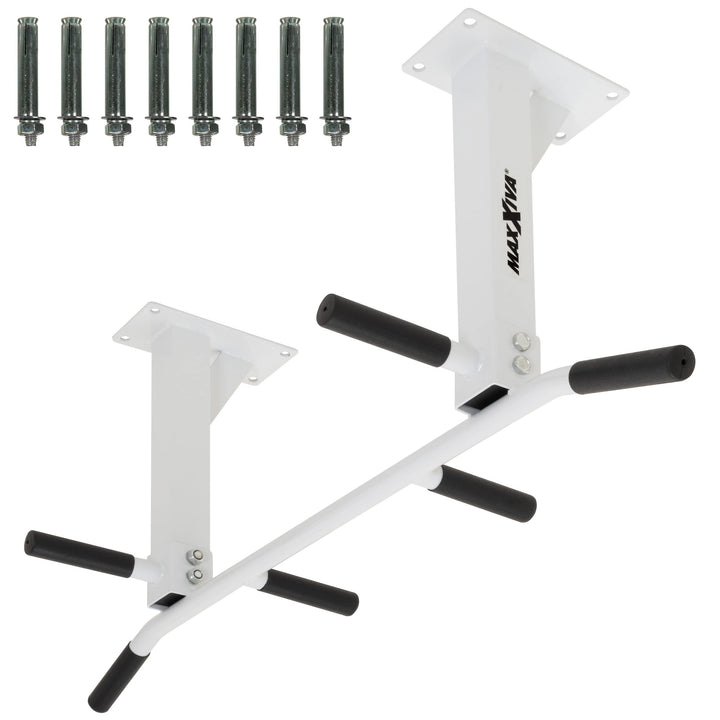 MAXXIVA Klimmzugstange für Deckenmontage hellgrau Workout Kraftübungen Bodybuilding Fitness-Training