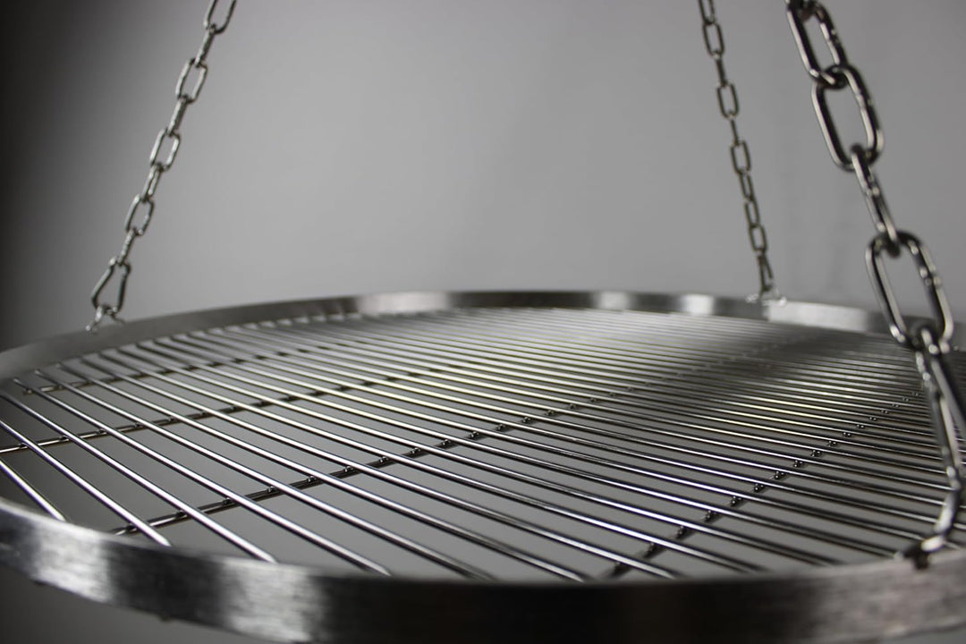 70cm Edelstahl Grillrost mit Kette Ø4, Schwenkgrill, Grillrost mit Kette, BBQ Grillrost, Camping Gri