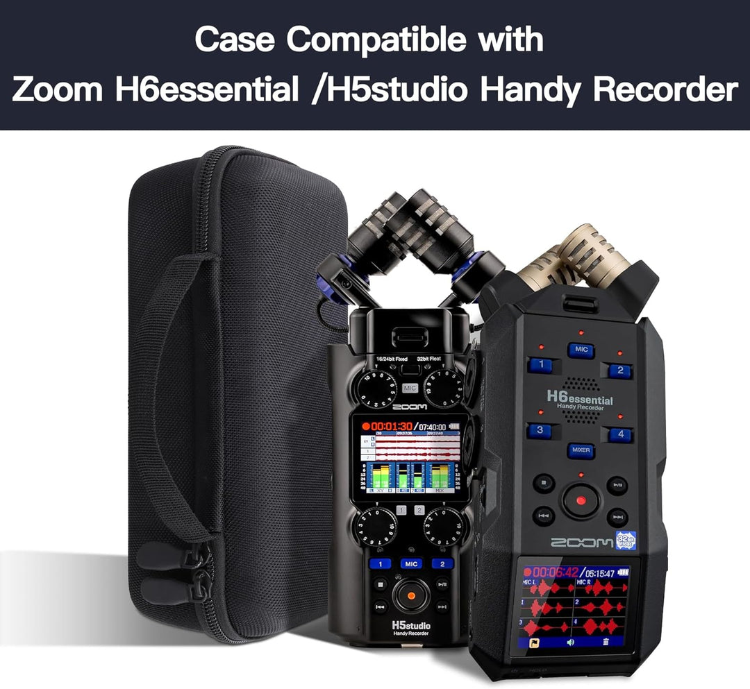 co2CREA Hart Reise Schutz Hülle Etui Tasche für Zoom H6studio /H5studio /H6essential 6-Spur 32-Bit F