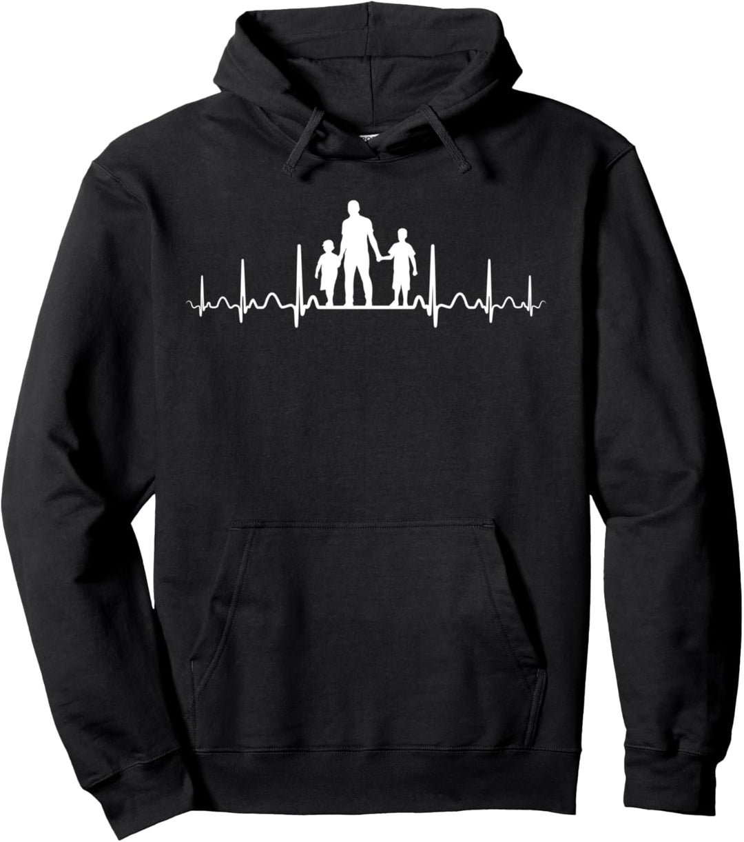 EGK Herzschlag und Puls des Papas mit zwei Jungen Pullover Hoodie