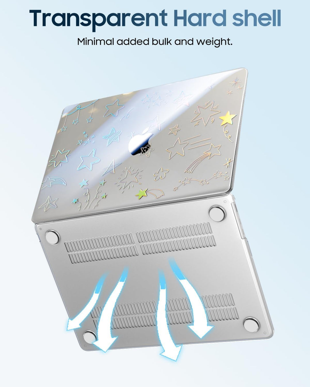Fintie Hülle Kompatibel mit MacBook Air 13,6 Zoll M5 M4 M3 M2 (2026-2022) A3449 A3240 A3113 A2681, U