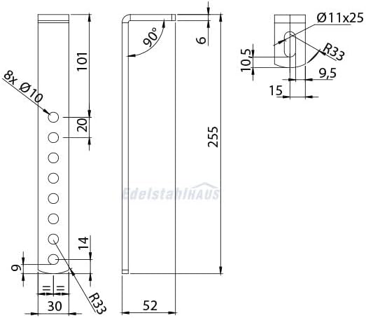 LKW Staukasten Daken Just 900-R Werkzeugkasten 900x367x300mm Staubox 57,5L inkl. Vertikal Halter VH4