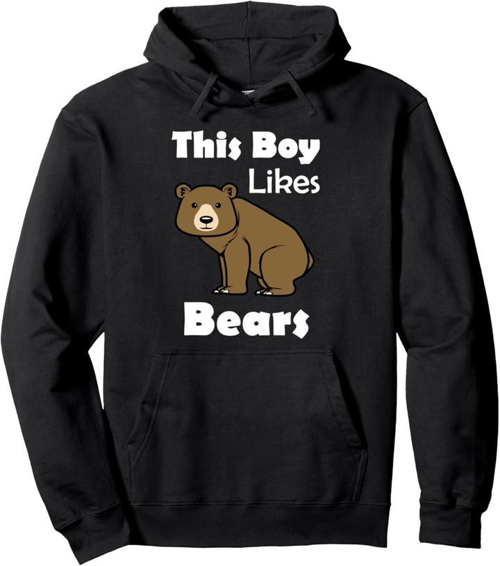 Junge mag Braunbären Wildtiere Tiere Grizzly Pullover Hoodie