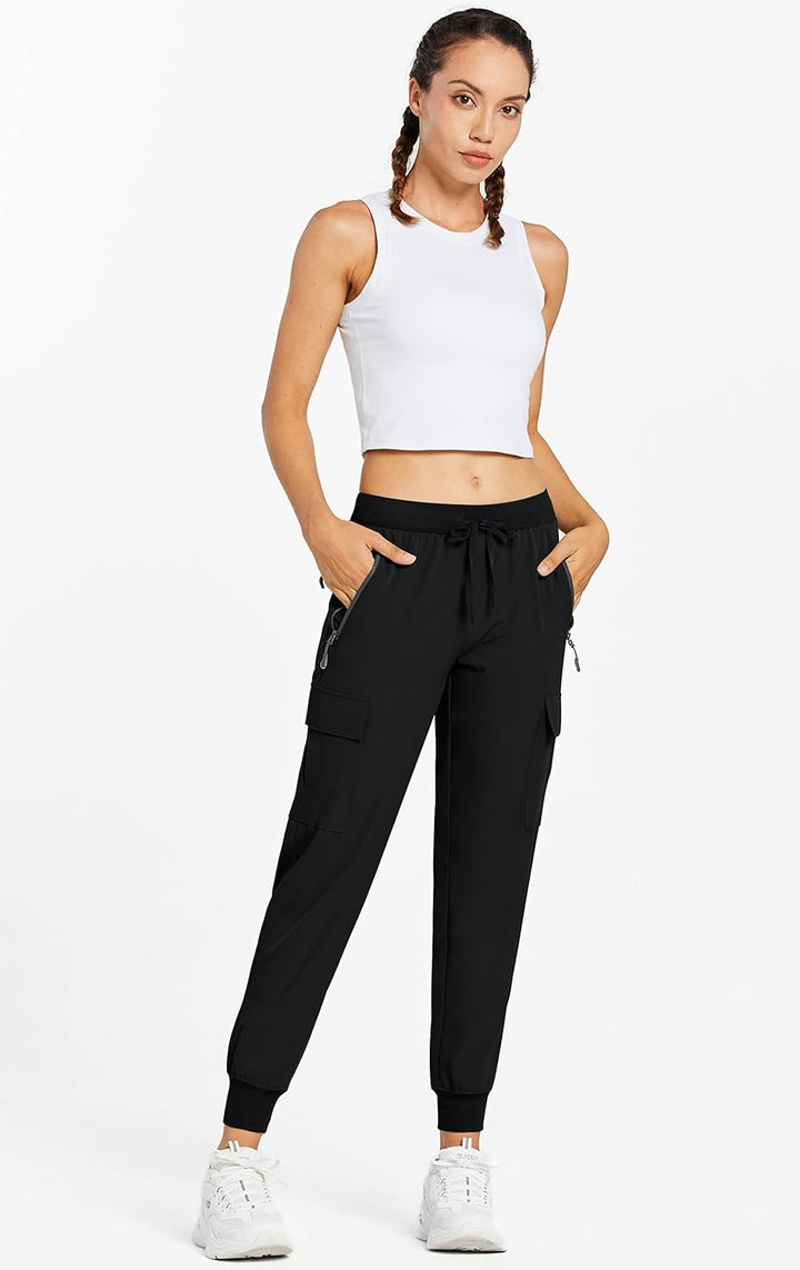 Comallan Cargohose Jogginghose Damen Leichte Wanderhose Schnelltrocknende Wanderhos Trekkinghose Spo