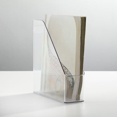 mDesign 8er-Set Stehsammler für Zeitschriften, Akten oder Umschläge – Zeitschriftenhalter aus Kunsts