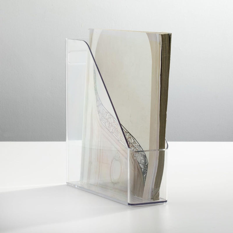 mDesign 8er-Set Stehsammler für Zeitschriften, Akten oder Umschläge – Zeitschriftenhalter aus Kunsts