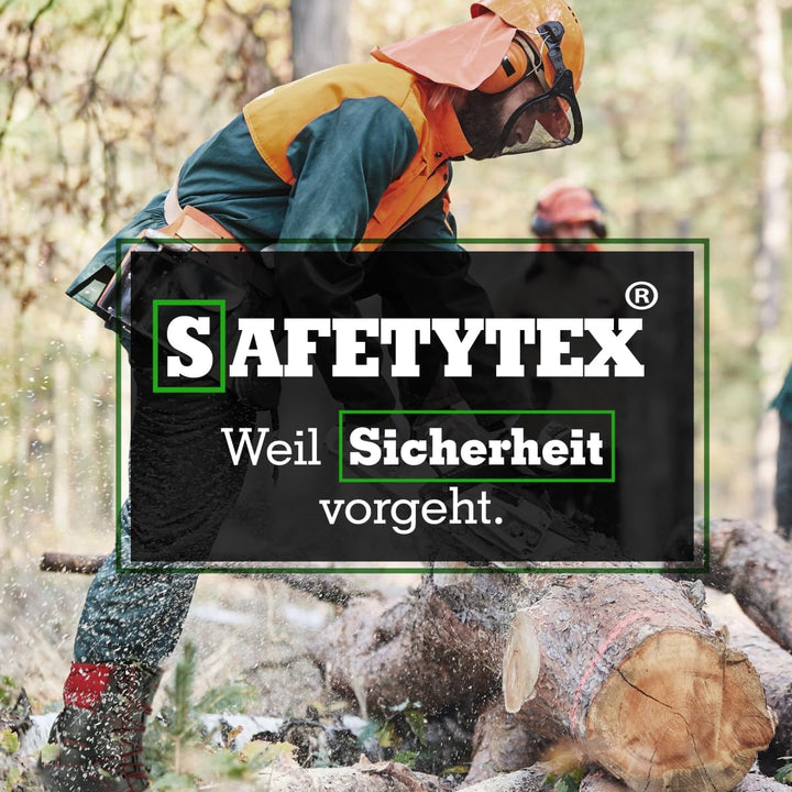 Safetytex Forststiefel Kettensägen Schnittschutzstiefel Waldarbeiterstiefel Leder Forst Schnürstiefe