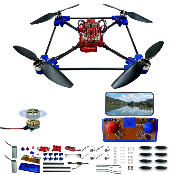 Quadrotor-Drohnen-DIY-Kit Ein einzigartiges STEM-Projekt mit Bürstenlosem Motor, optischem Flussschw