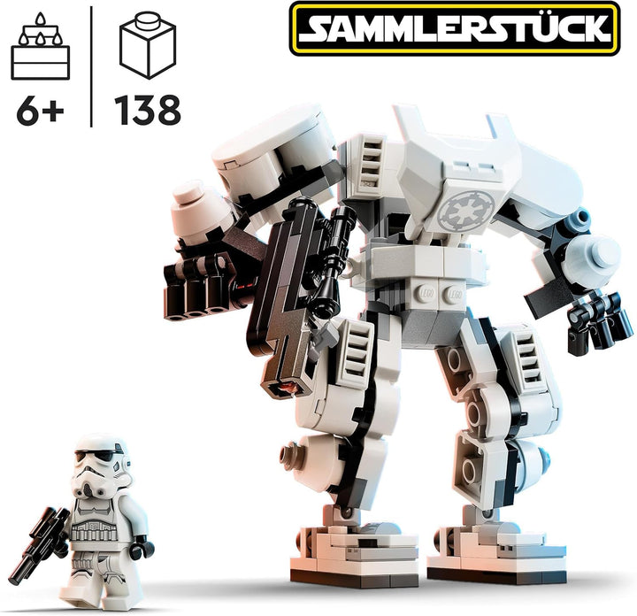 LEGO 75370 Star Wars Sturmtruppler Mech Set, Baubares Actionfigur-Modell mit Gelenkteilen, Minifigur