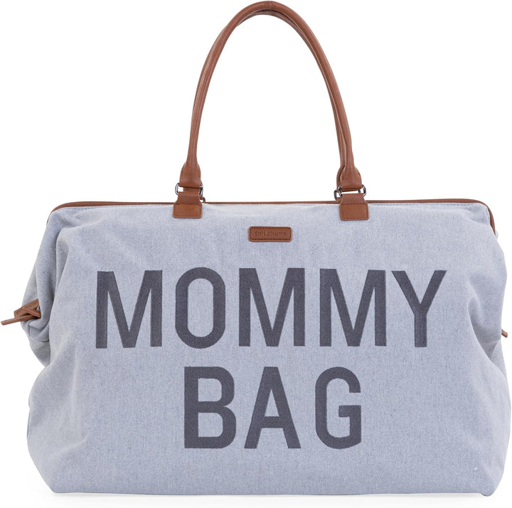CHILDHOME, Mommy Bag, Wickeltasche, Mutterschaft, Reisetasche Jersey Grau Mommy Bag, Jersey Grau Mom