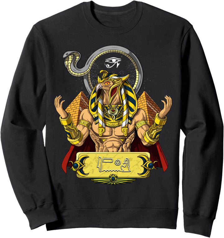Ra ägyptischer Gott Horusauge Pharao Pyramiden Hieroglyphen Sweatshirt