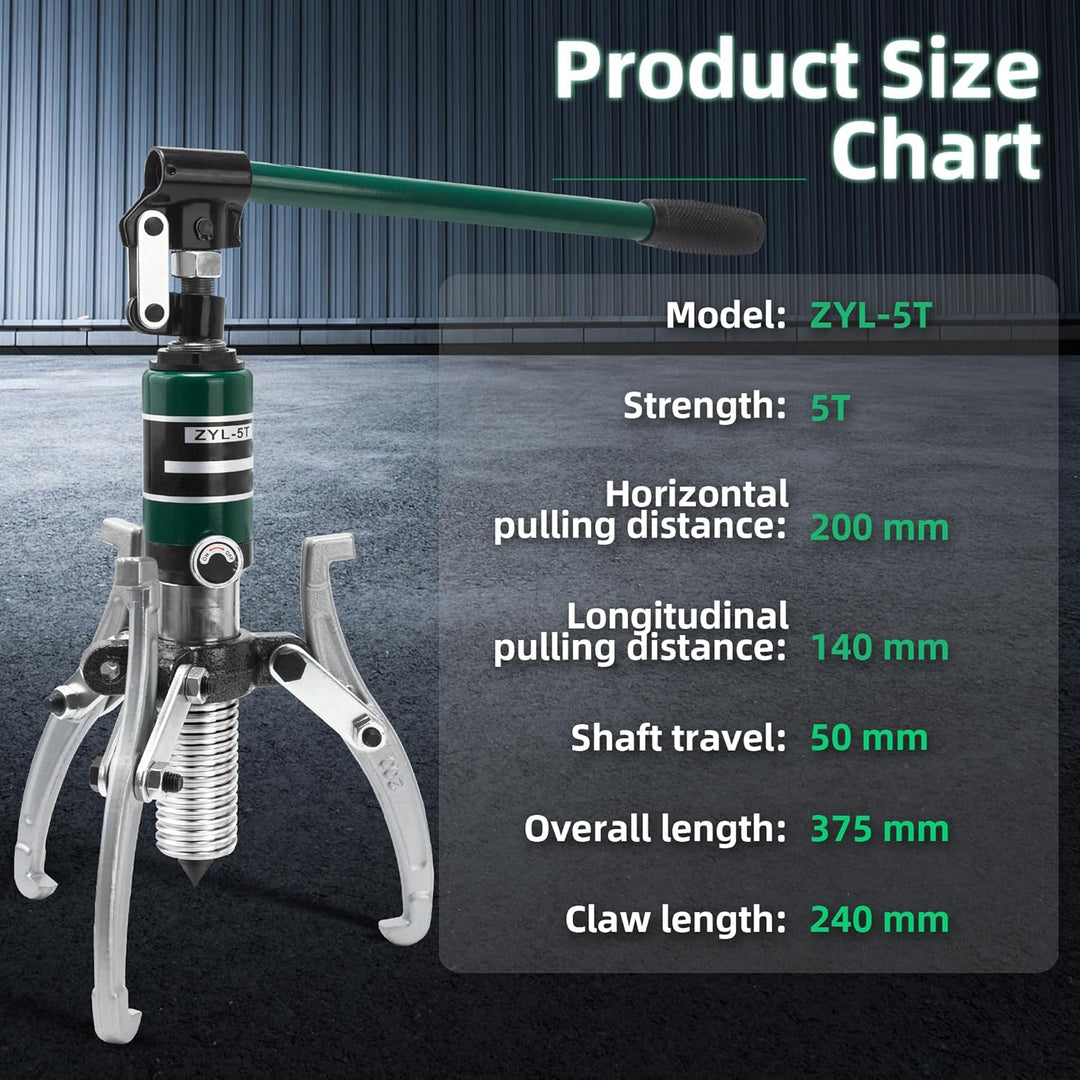 Hydraulischer Lagerabzieher Integral 5T, Hydraulic Puller Kit für Naben/Flansche/Zahnräder/Lager (5