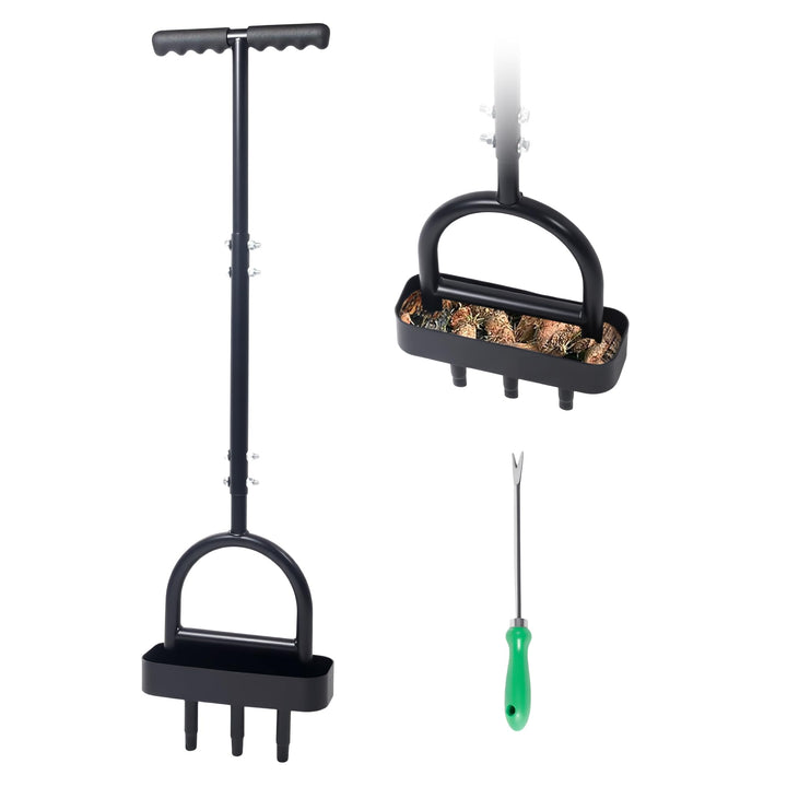 GREELUE Rasenlüfter Aerifizierer für Rasen, 3 Hohlzinken Rasenbelüfter Rasenspecht, Hohlspoon Rasen