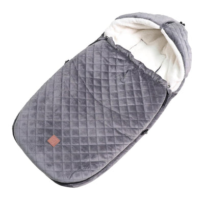 Kaiser 65673 X-LARGE VELVET HOODY, Kinderwagen Fusssack (grey), grey