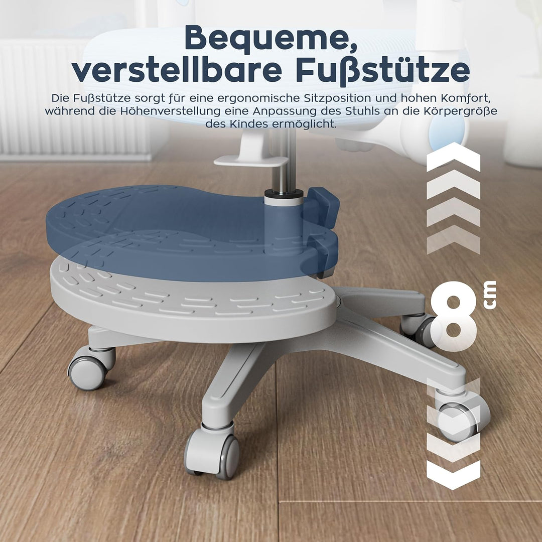 MARK ADLER Junior 5.0 Blue | Kinder Schreibtischstuhl Ergonomischer Bürostuhl Kinderdrehstuhl Jugend