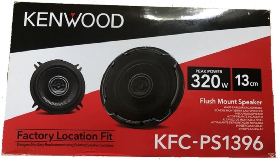 KENWOOD KFC-PS1396 Coaxial Speakers 2 Ways, 13cm, 320W, KFCPS1396, Schwarz, Schwarz