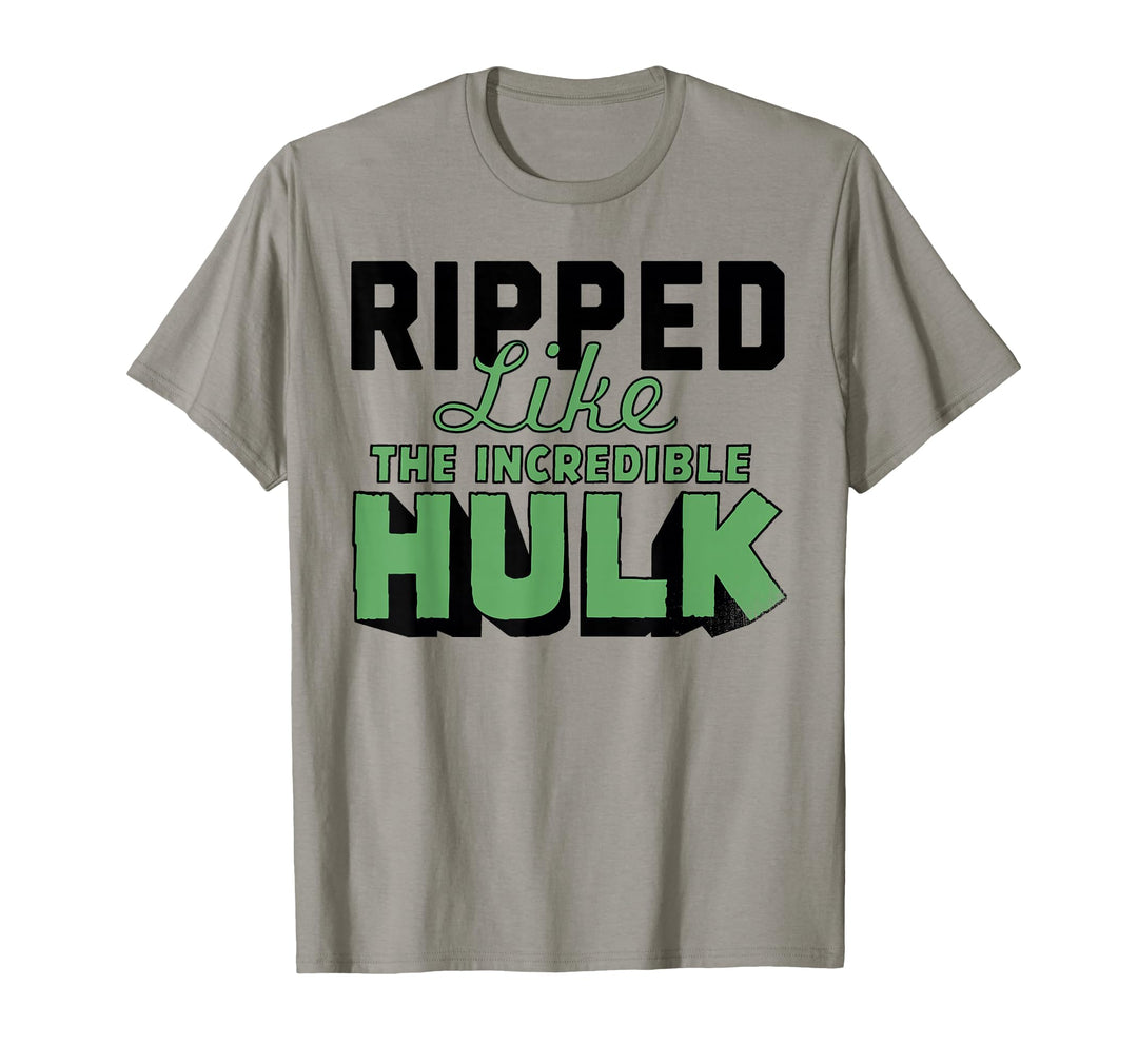 Mens Marvel Ripped Like The Incredible Hulk Graphic T-Shirt 3XL Slate