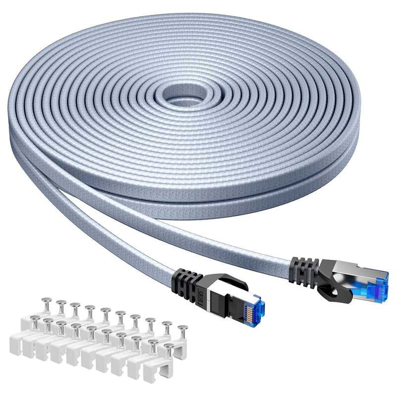 BUSOHE Cat 8 LAN Kabel 20M, 40Gbps 2000MHz Ethernet Kabel Netzwerkkabel, Flach Hochgeschwindigkeits