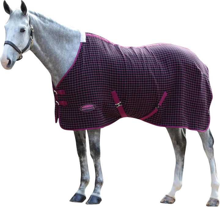 Weatherbeeta Pferdedecke, kariert, Standard-Halsausschnitt 140 Navy Red White, 140 Navy Red White