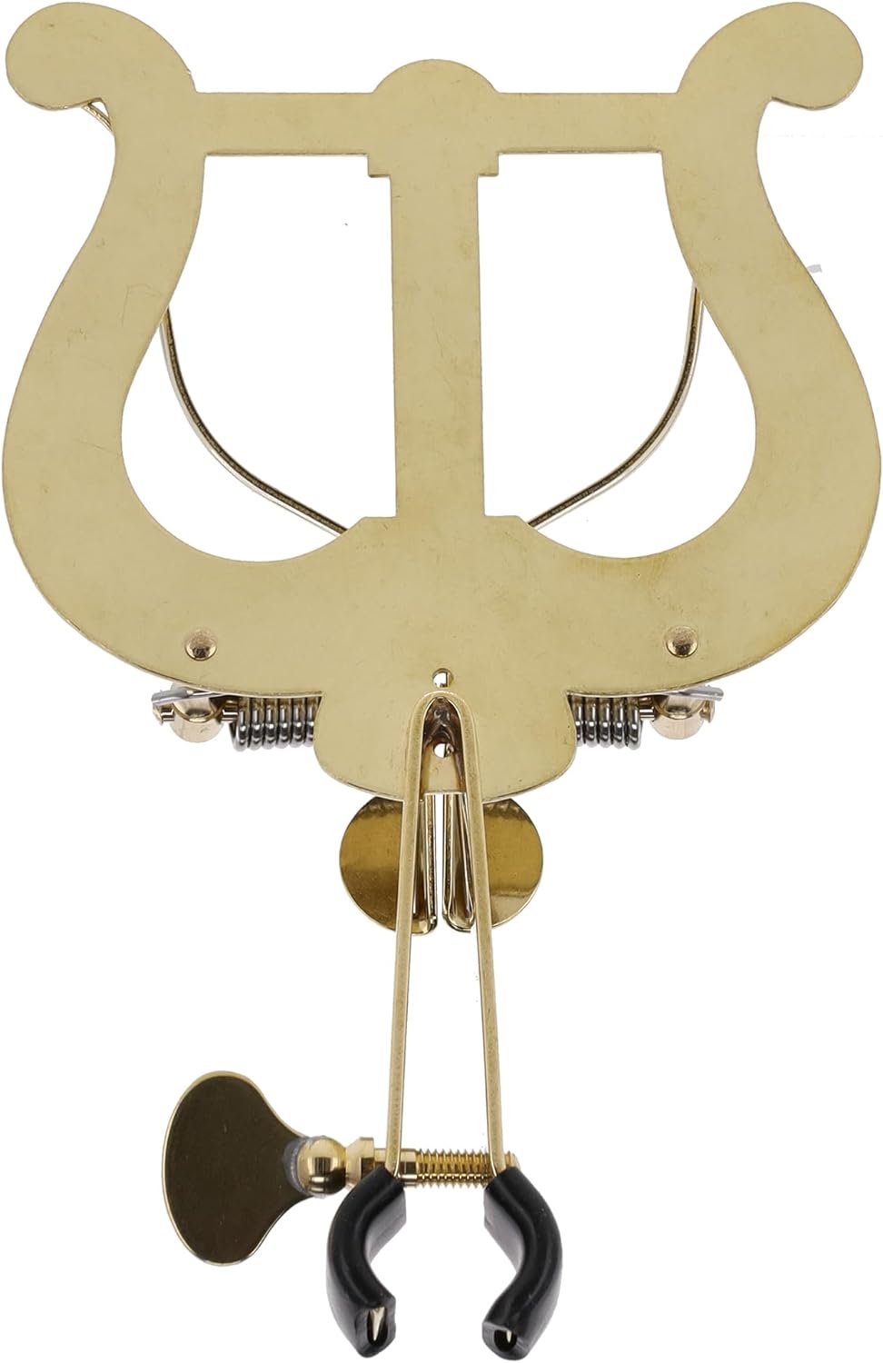 Gewa 730570 Marschnotenhalter Trompete grosse Lyra, 2 Drücker, Messing Trompete 2 Drücker mit Klemme