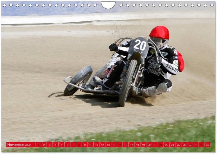 Speedway Sandbahn (Wandkalender 2026 DIN A4 quer), CALVENDO Monatskalender: Sandbahnrennen Gespann u